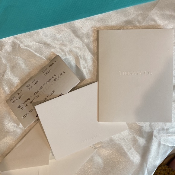 NEW Tiffany&Co T Smile 18k Rose Gold Diamond Necklace w/ Receipt Full Packaging - Picture 12 of 14